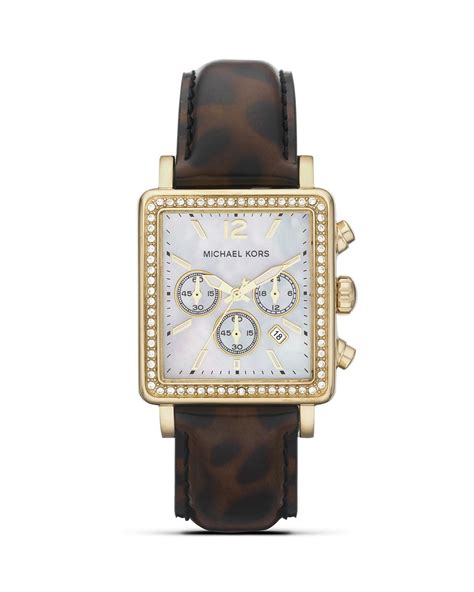 michael kors leopard print watch.